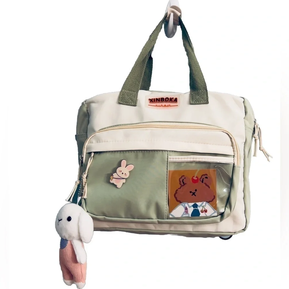New Kawaii Xinboka Shoulder Bag School Weekend Sleepover Travel Bunny Bear Gift